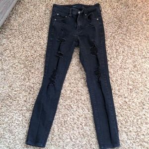 Skinny ripped jeans